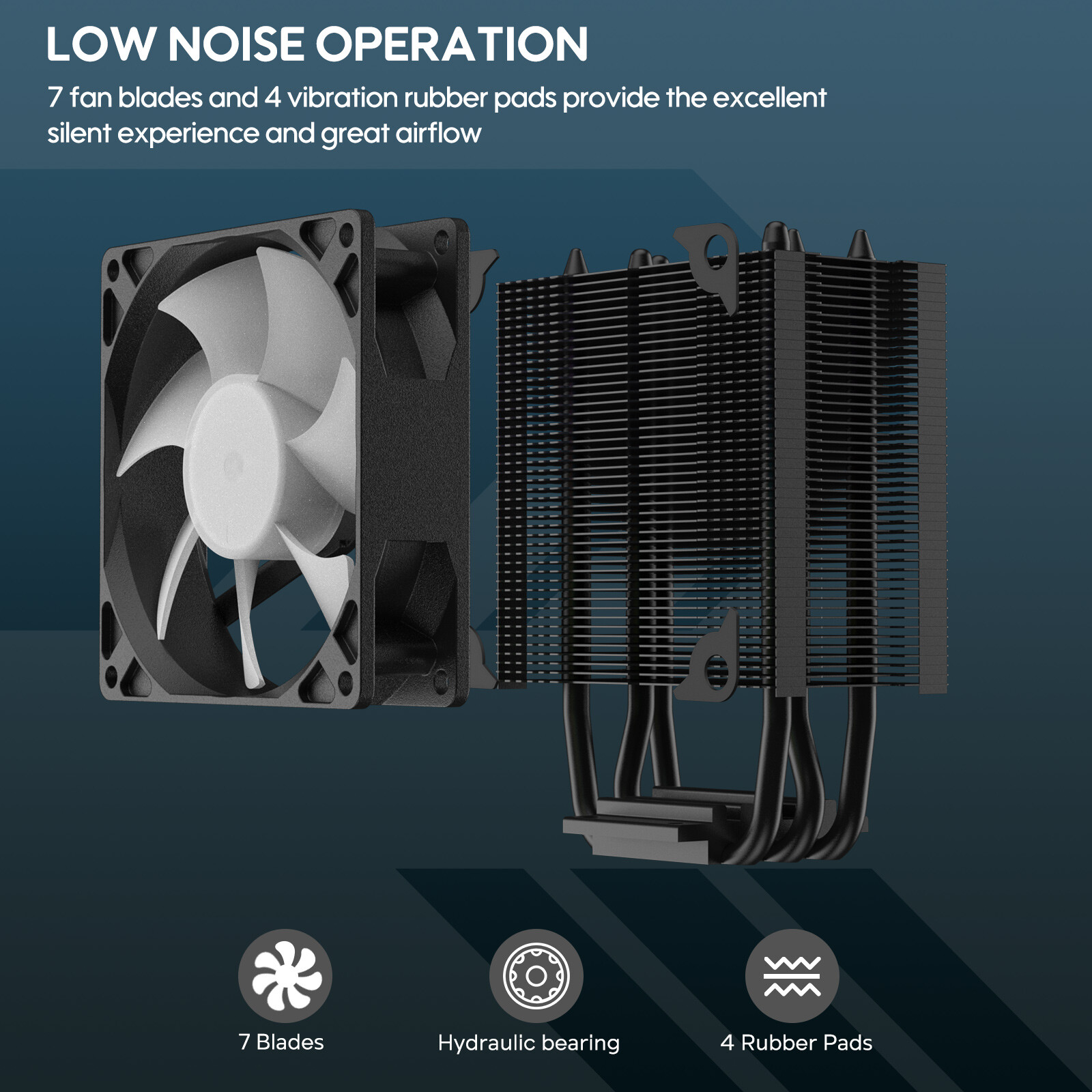 Vetroo V5 ARGB CPU Cooler Computer Case PC Heatsink 5 Heatpipes LGA 1700/AMD AM4