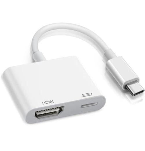 USB-C to HDMI Adapter for Apple iPhone 16/15, 4K@60Hz HDMI Output, 100W PD