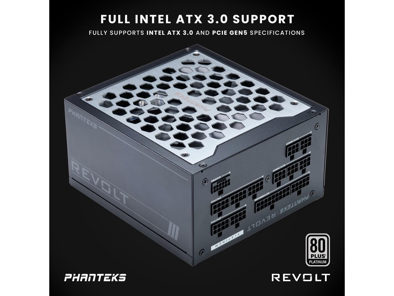 Phanteks Revolt 1000W 80PLUS Platinum, ATX 3.0, PCIe 5.0, Fully Modular,