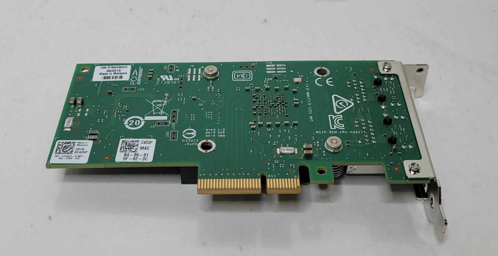 Dell Intel 2 Port PCIe 10GbE RJ45 PulseJack Ethernet Adapter – 0C4D5P