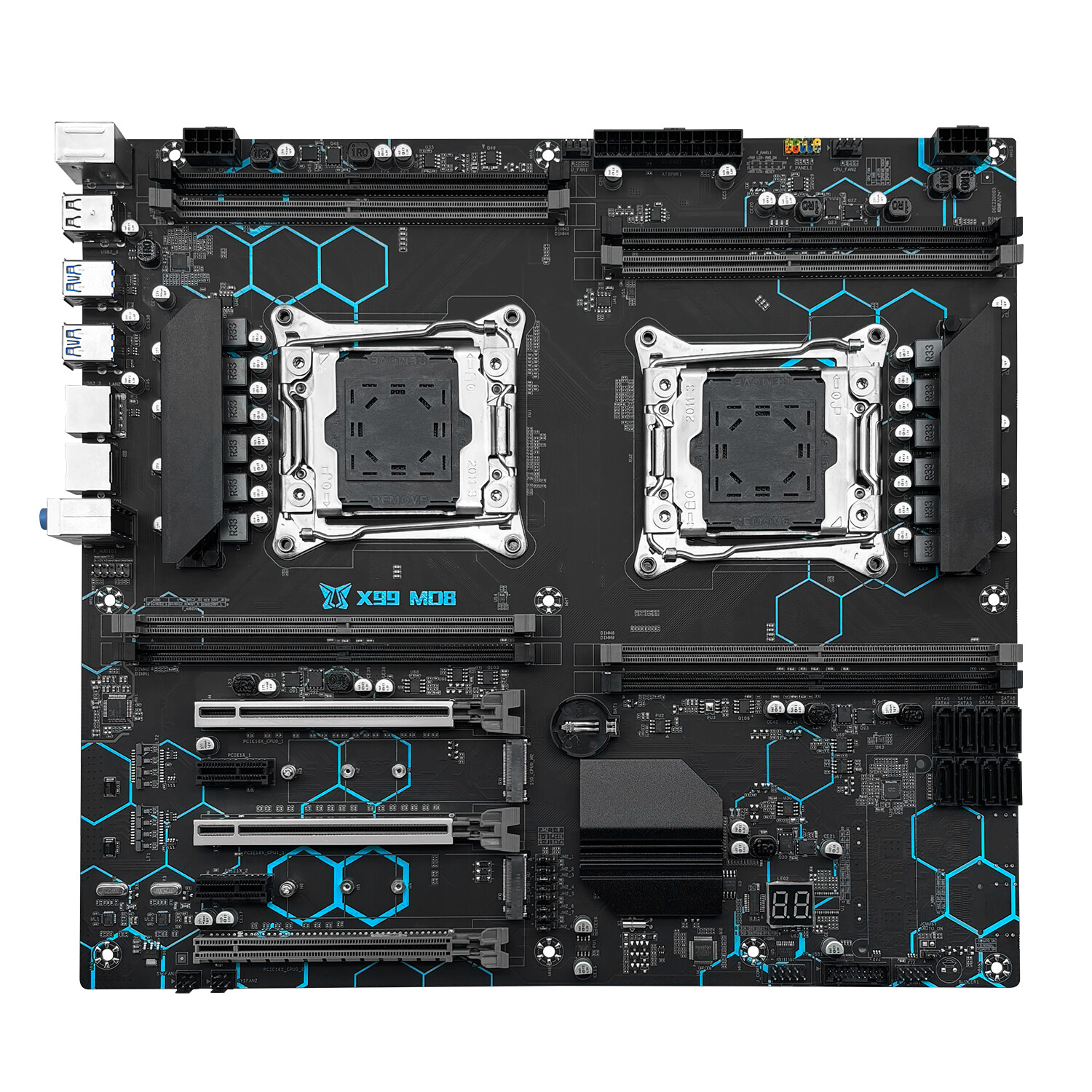 MACHINIST X99 Dual CPU Motherboard LGA 2011-3 DDR4 NVME M.2 8 RAM for Xeon V3 V4