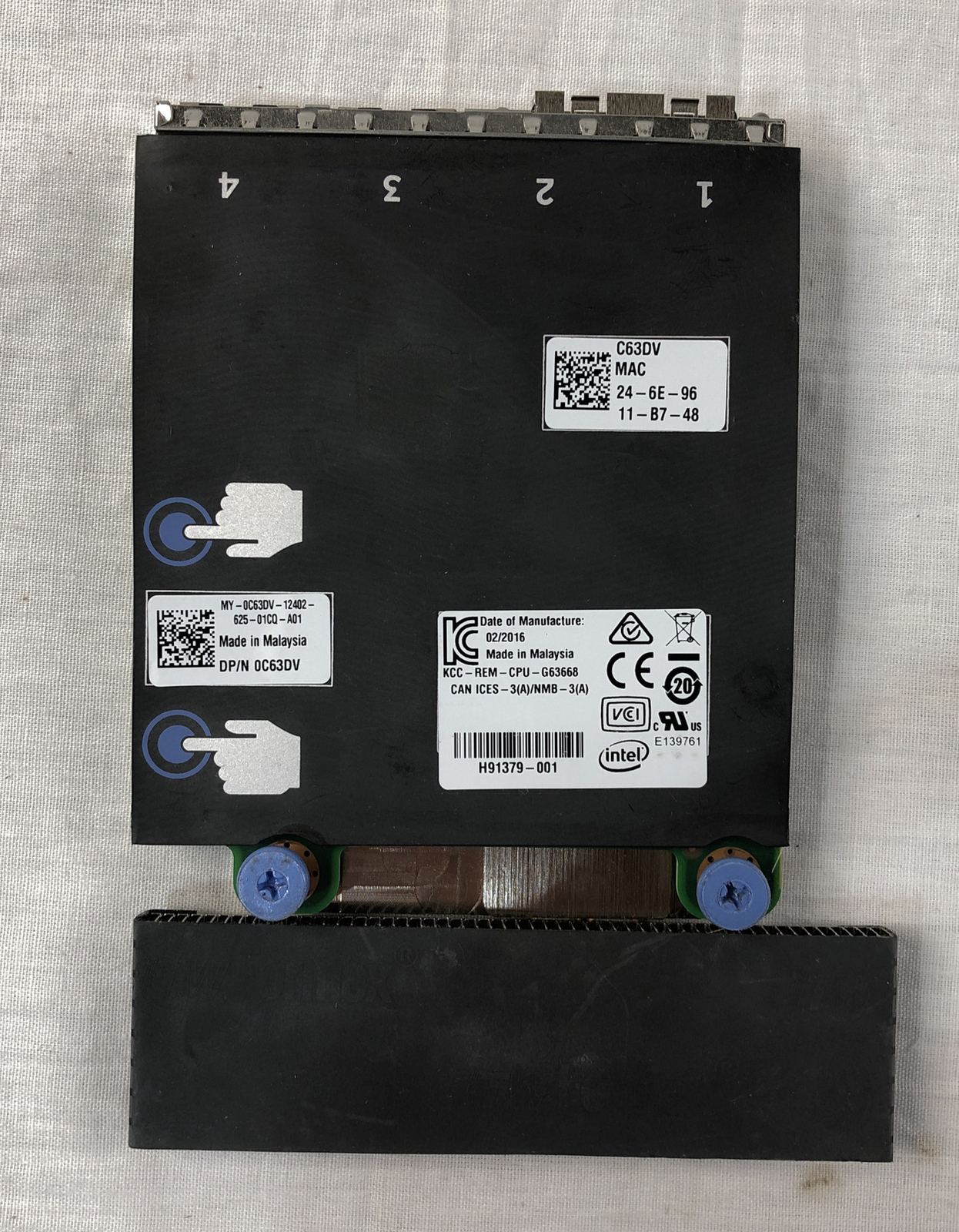 Dell 540-BBHJ 67XRW C63DV Intel X5202x SFP+ 10GbE i350 2x 1GbE NIC for PowerEdge
