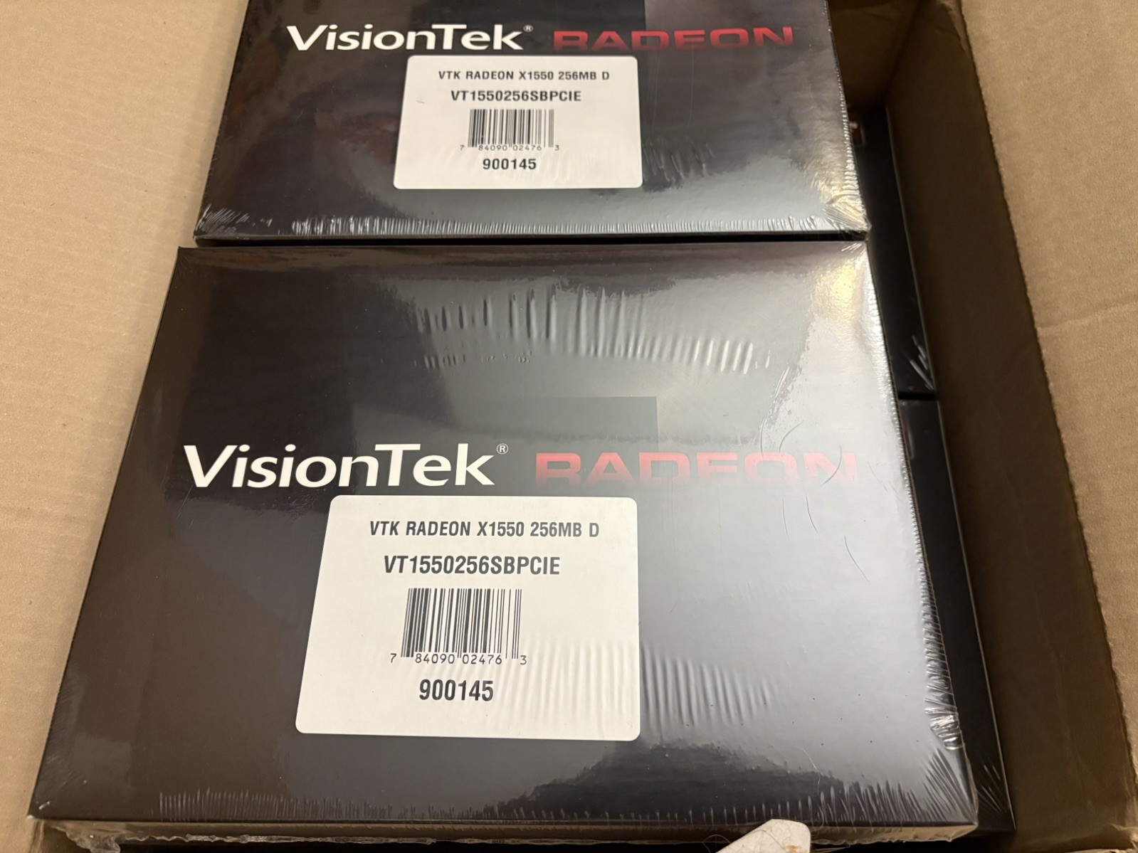 Lot Of 15 NEW IN BOX OLD STOCK ATI RADEON x1550 PCIE vintage graphics cards GPU