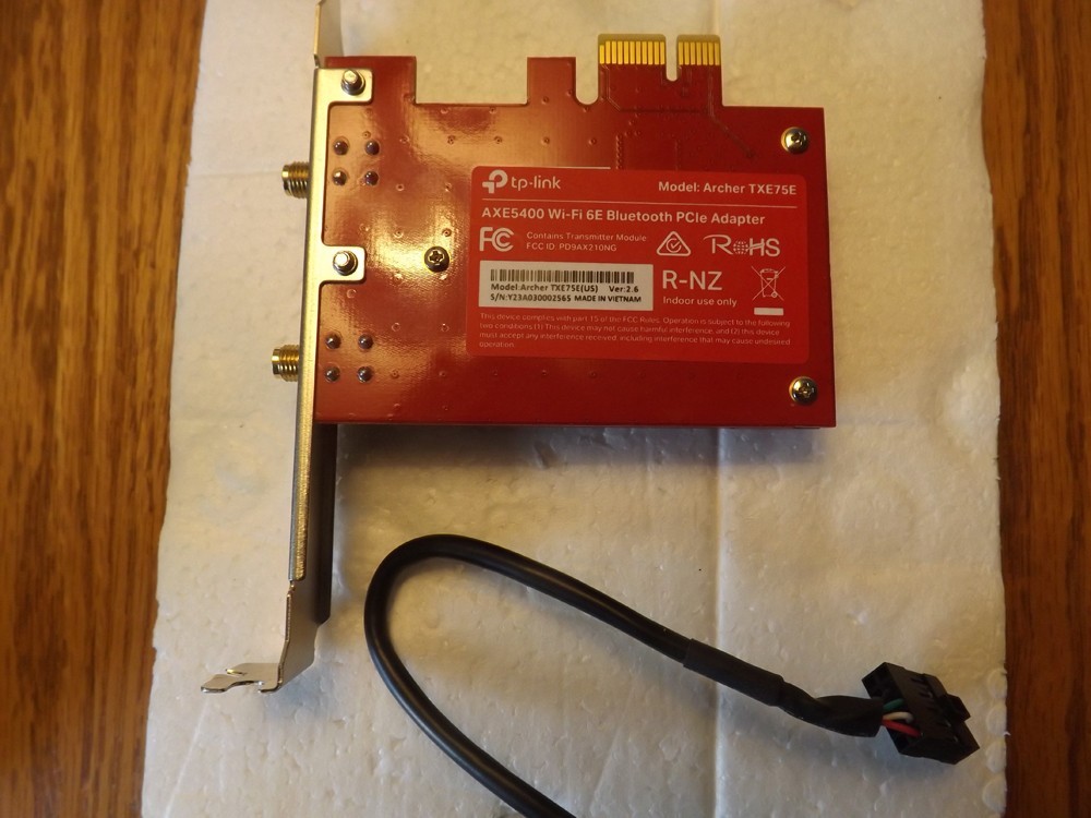 T-P Link Wi-Fi Bluetooth PCIe Adapter Archer TXE75E
