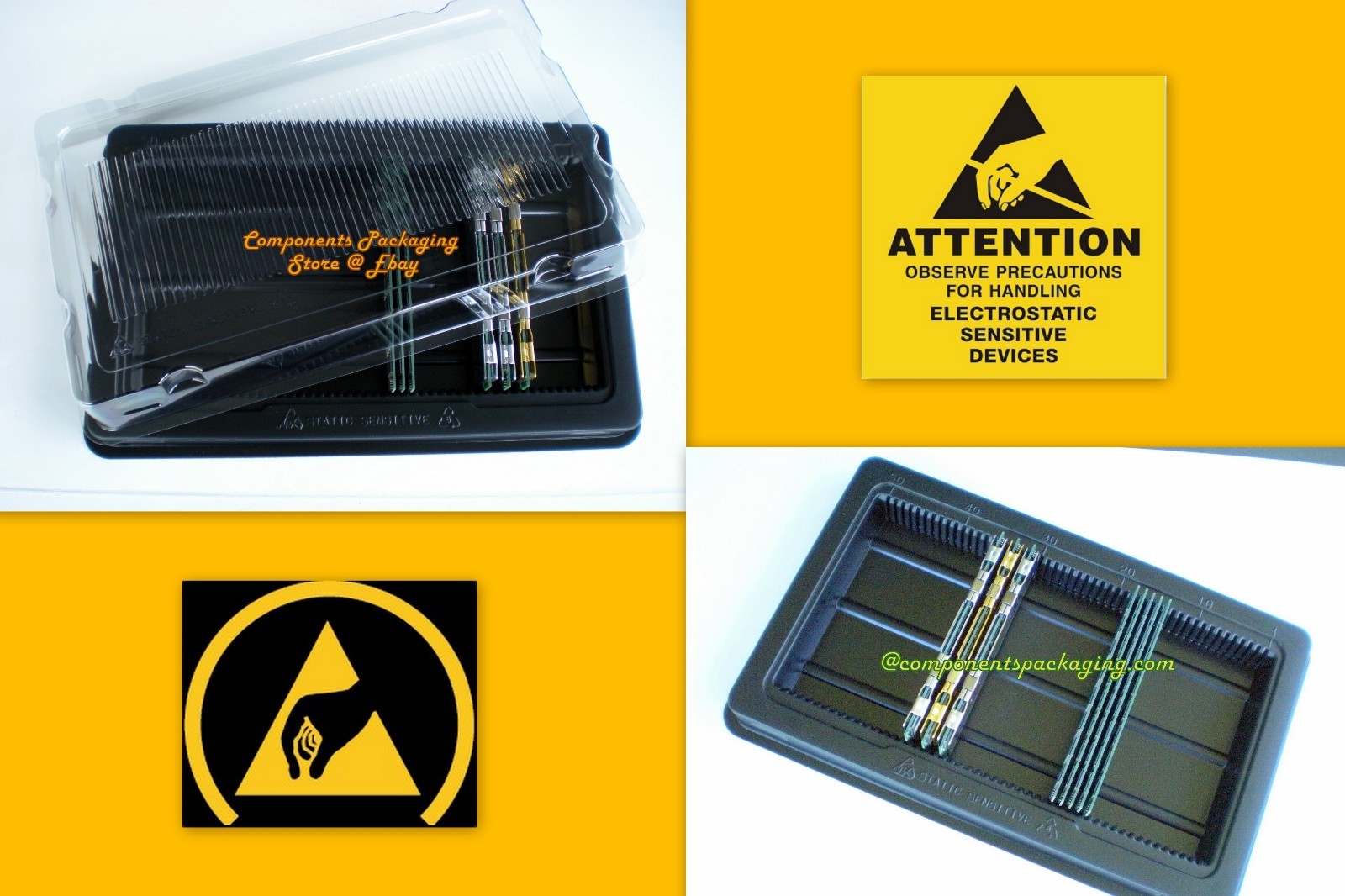 Memory-Sticks-Tray-Holder-Case-for-DDR-DDR2-DDR3 DIMM Modules – Lot of 2 5 12 20