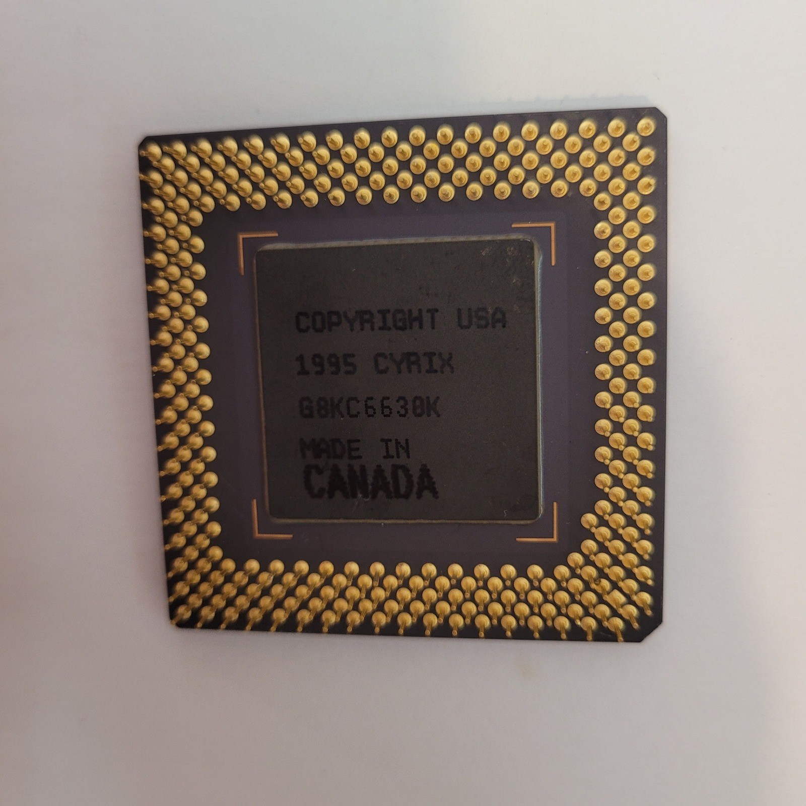 Vintage Cyrix 6×86-P166+ GP 133MHz Socket 7 Gold Cap Ceramic CPU 1995 Processor