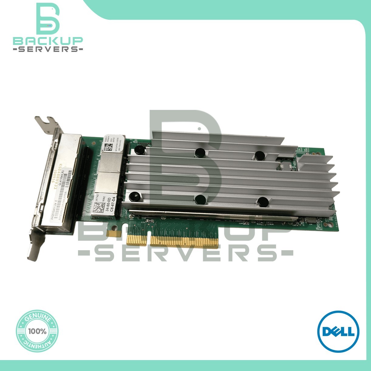 JKT42 Dell QLogic QL41164HLR 10Gbe Quad-Port BASE-T RJ-45 Network Adapter 0JKT42