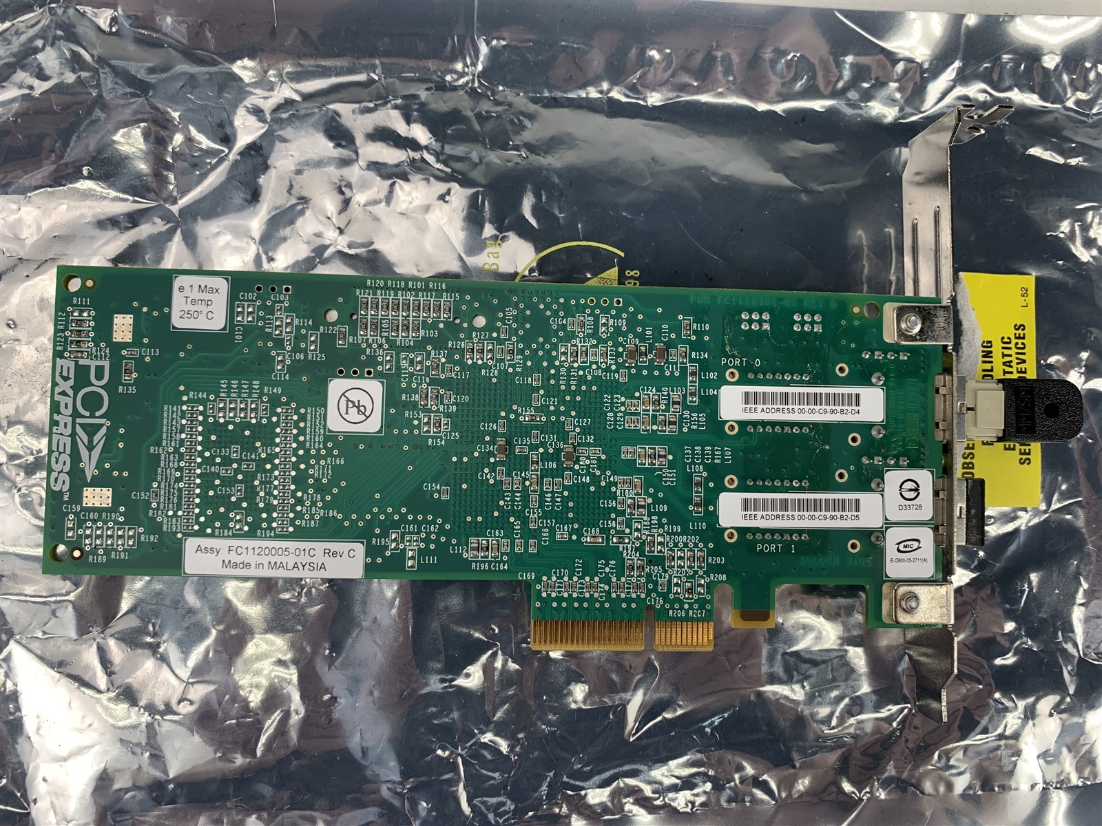 IBM 10N7255 4GB Dual Port Optical LC Fiber PCI-E HBA FC1120005-01C5