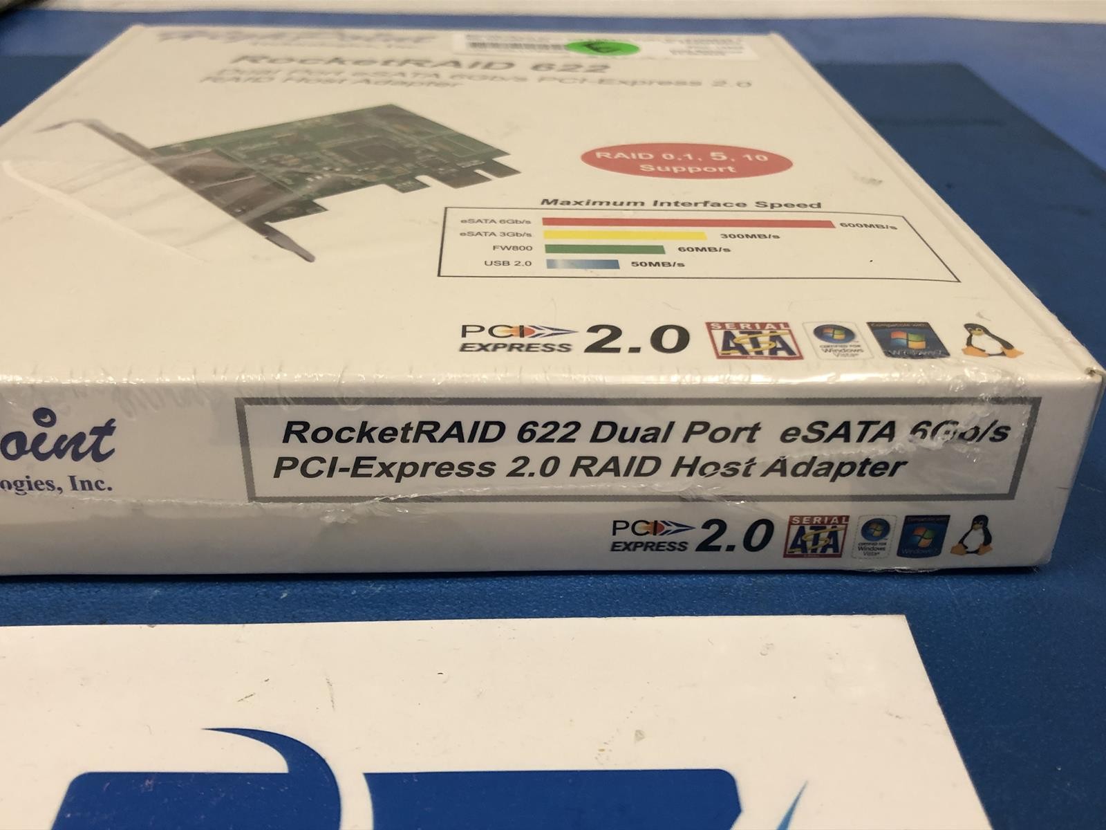 ROCKETRAID RAID 622 2 ESATA PORT PCI-EXPRESS 2.0 X1 SATA 6GB/S RAID CONTROLLER