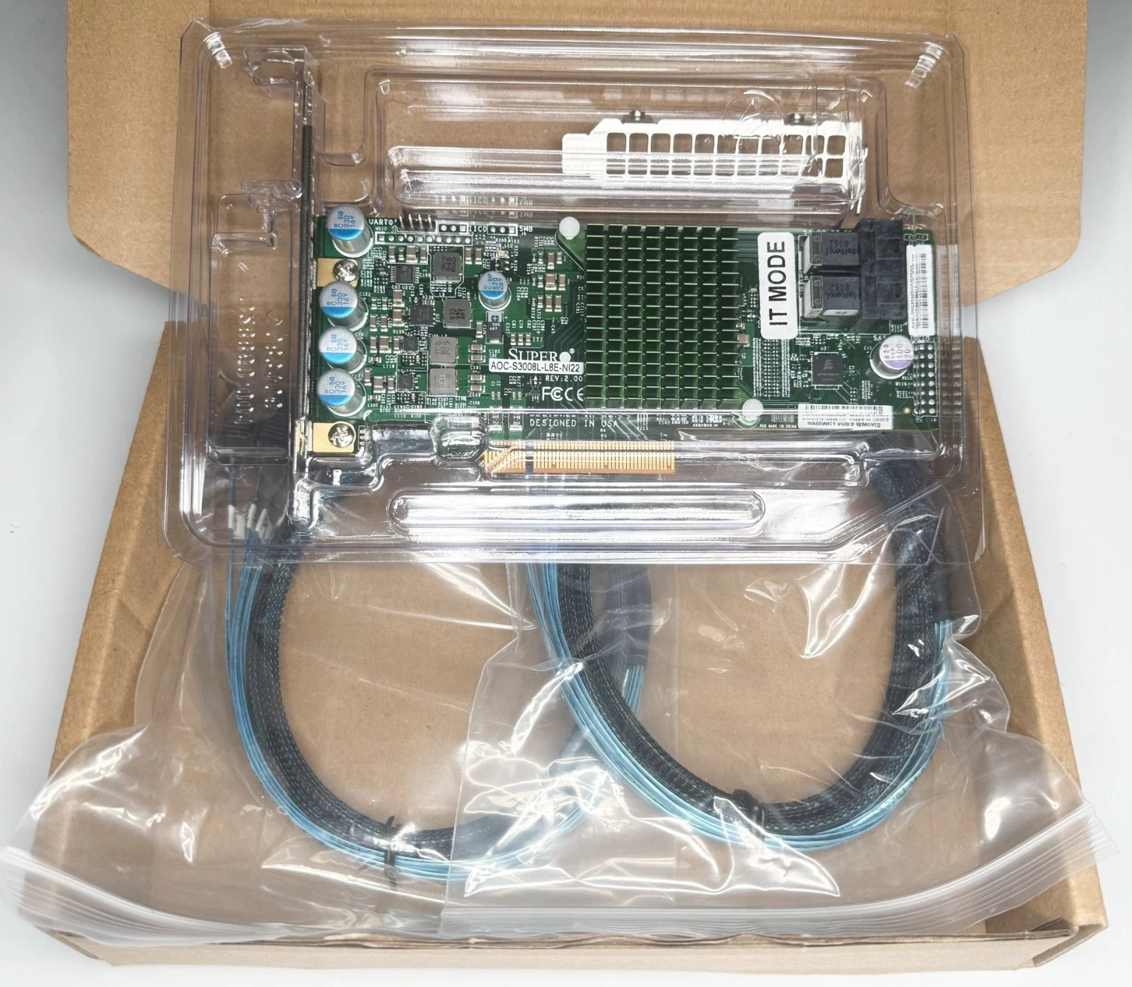 Supermicro AOC-S3008l-L8E 12Gs HBA IT mode ZFS FreeNAS unRAID+2*SFF-8643 SATA