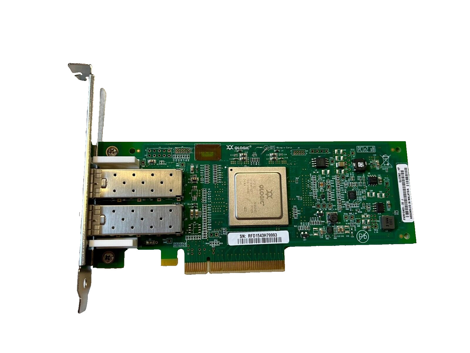 HP 489191-001 Long Bracket FC 82Q 8Gb 2-Port PCIe 2.0 x8 QLE2562 Controller