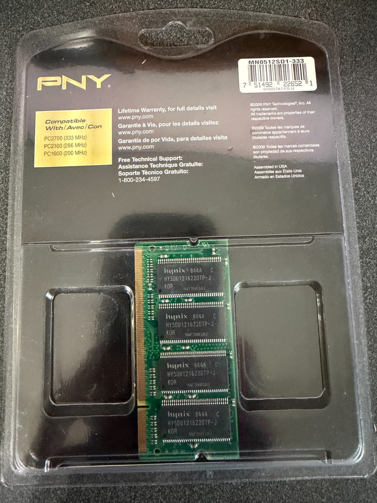 PNY Optima 512MB DDR PC2700 Desktop Memory