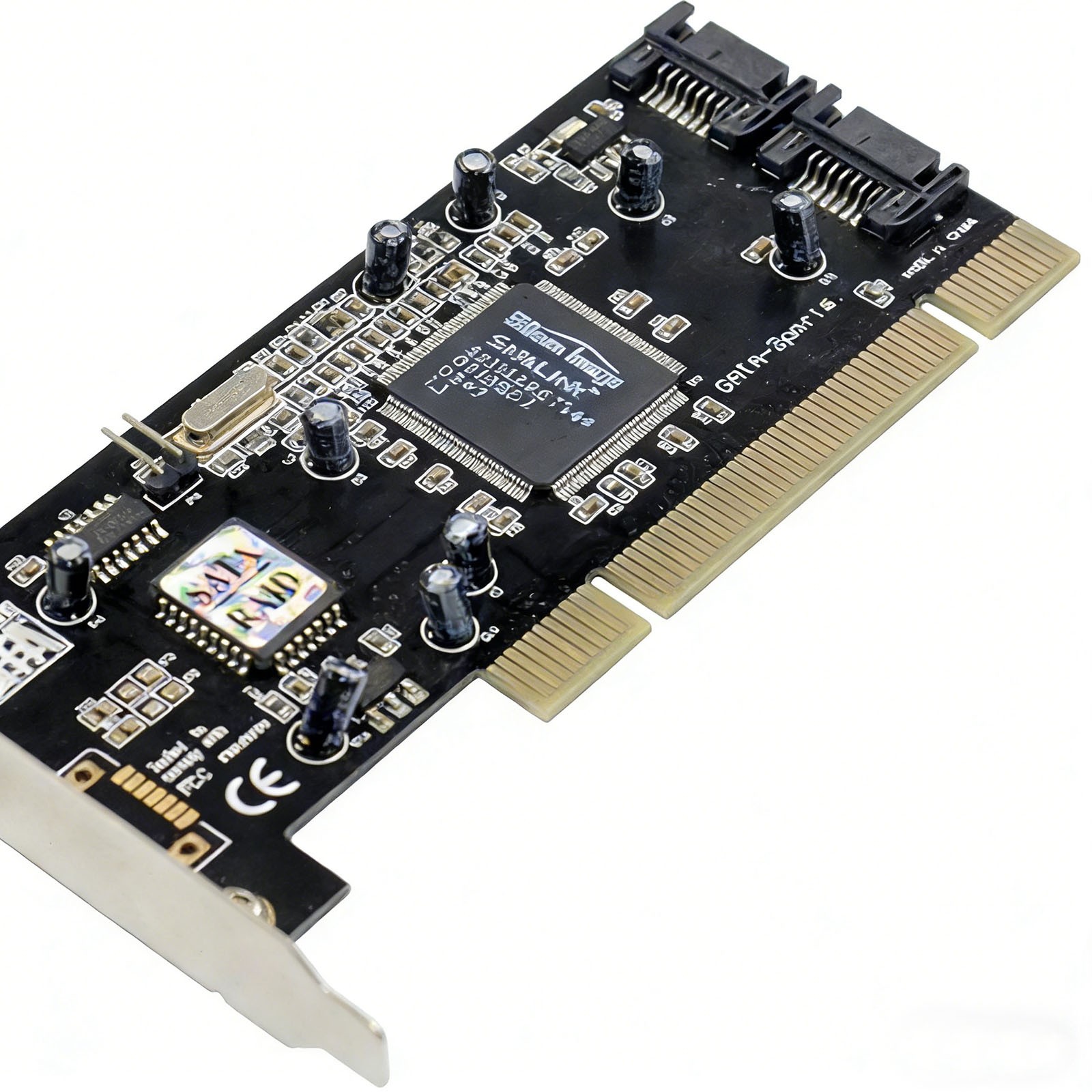 PCI 2 Ports SATA Internal RAID Controller Card w/Low Profile Bracket US Stock