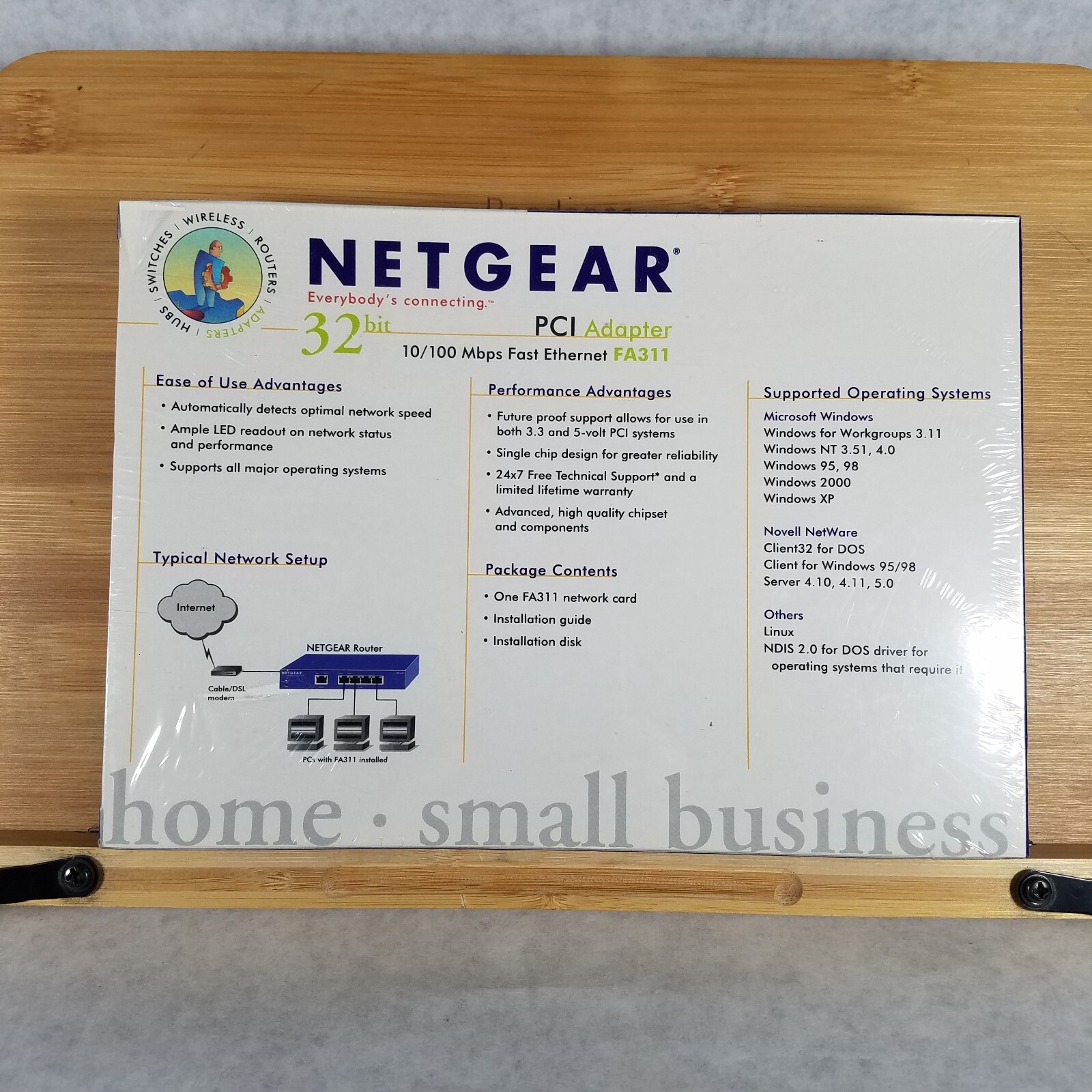 Netgear 32 bit PCI Adapter 10/100 Mbps Fast Ethernet FA311 Network Card