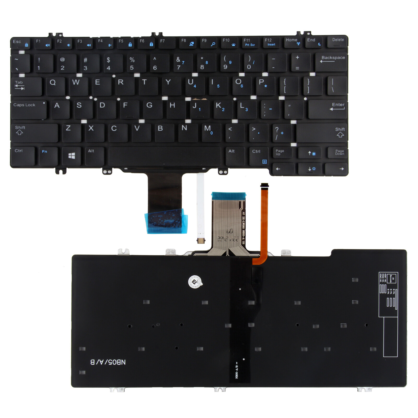 US Keyboard with Backlit for Dell Latitude 7280 7290 7380 7389 7390 PK131S51B00