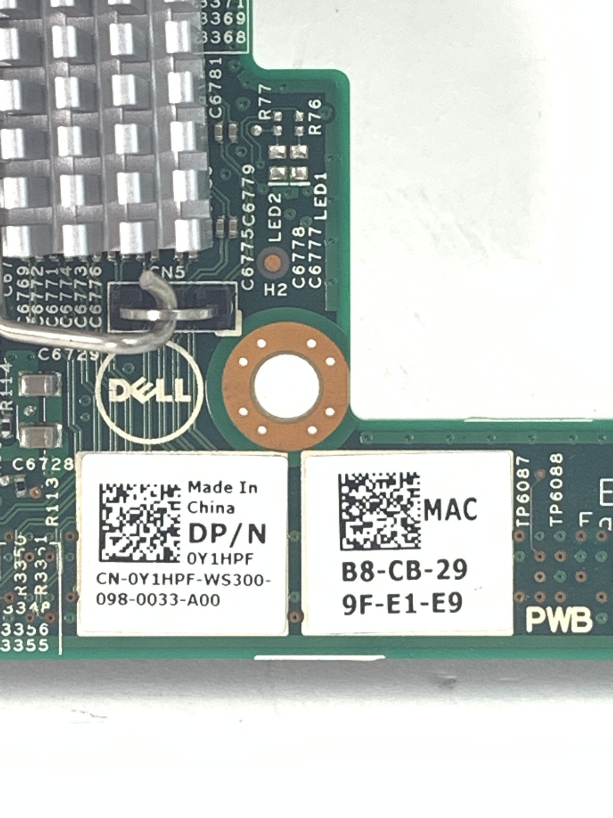 Genuine Dell 10Gb LOM Riser Card for Poweredge FC430 0Y1HPF Y1HPF