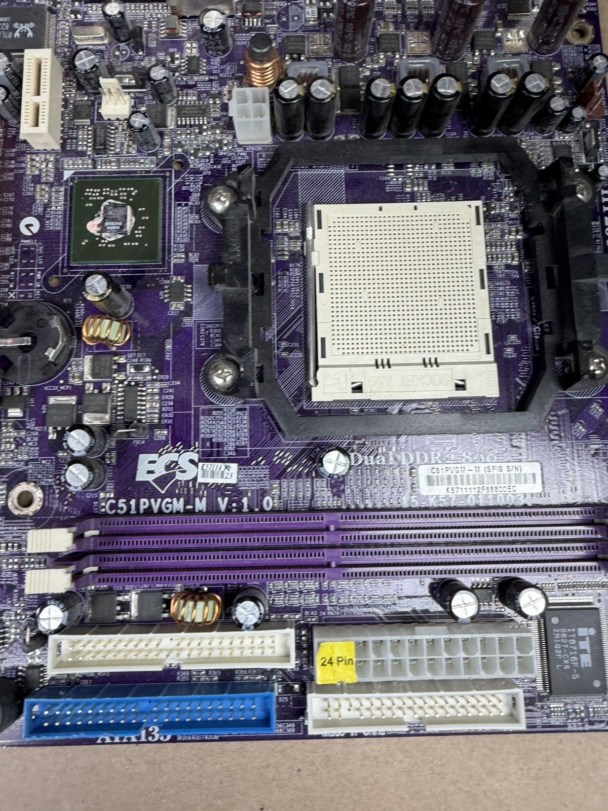 ECS HT2000 Desktop Micro-ATX Motherboard, C51PVGM-M (V1.0)