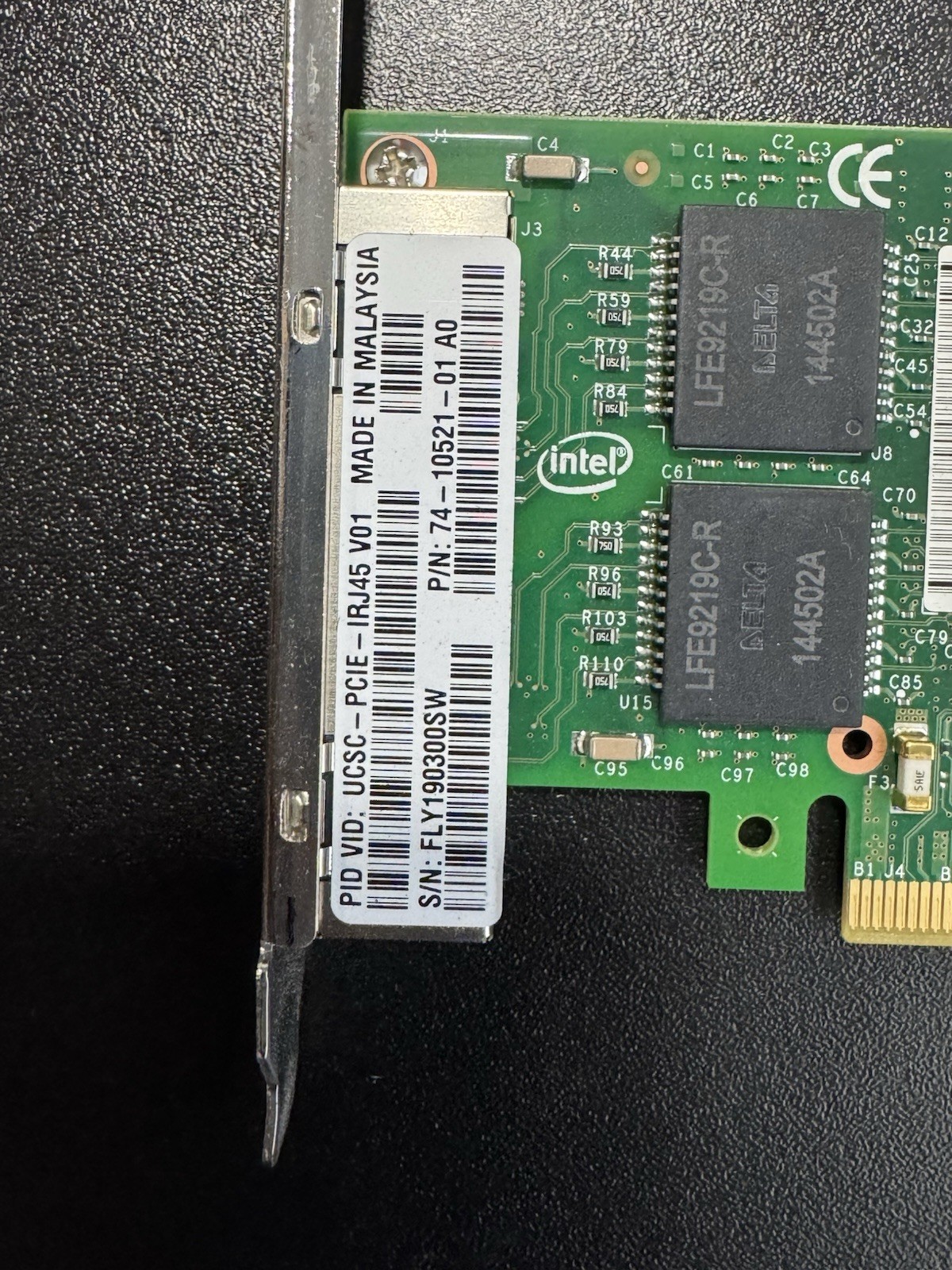 Cisco 74-10521-01 Quad Port 1Gb Network Adapter UCSC-PCIE-IRJ45 V01 Full Height