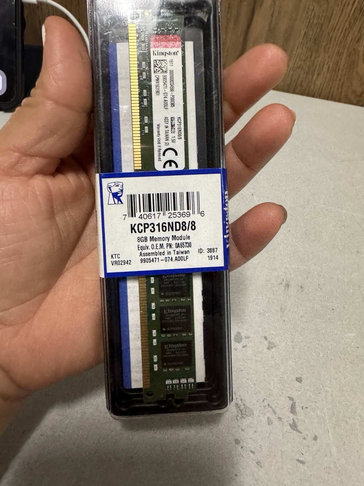 NEW Kingston 8GB DDR3 1600MHz Desktop RAM Memory KCP316ND8/8 DIMM Sealed