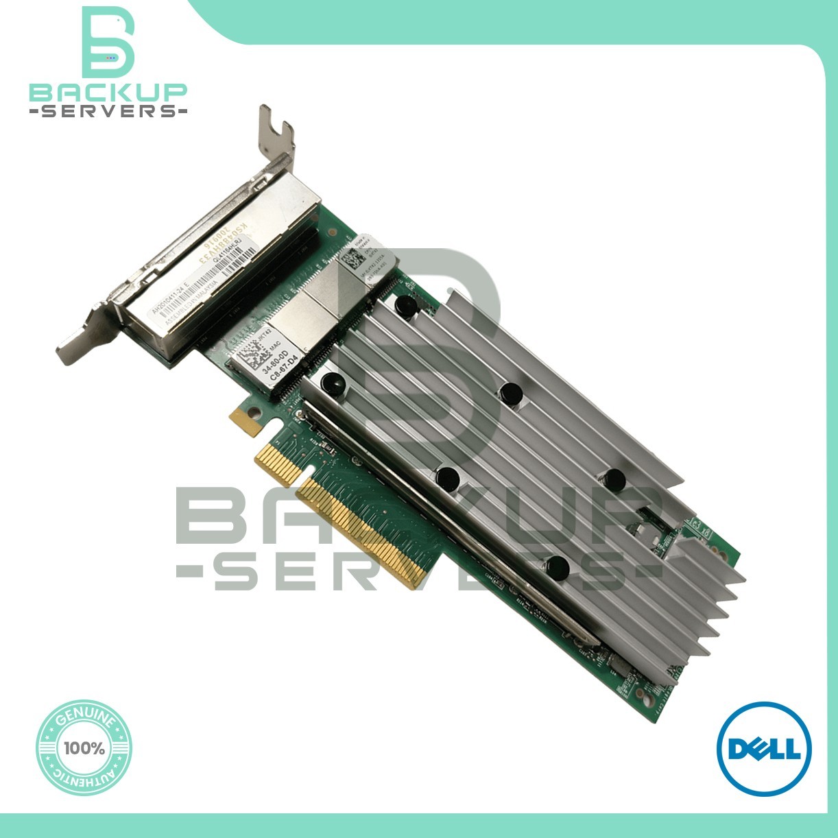 JKT42 Dell QLogic QL41164HLR 10Gbe Quad-Port BASE-T RJ-45 Network Adapter 0JKT42