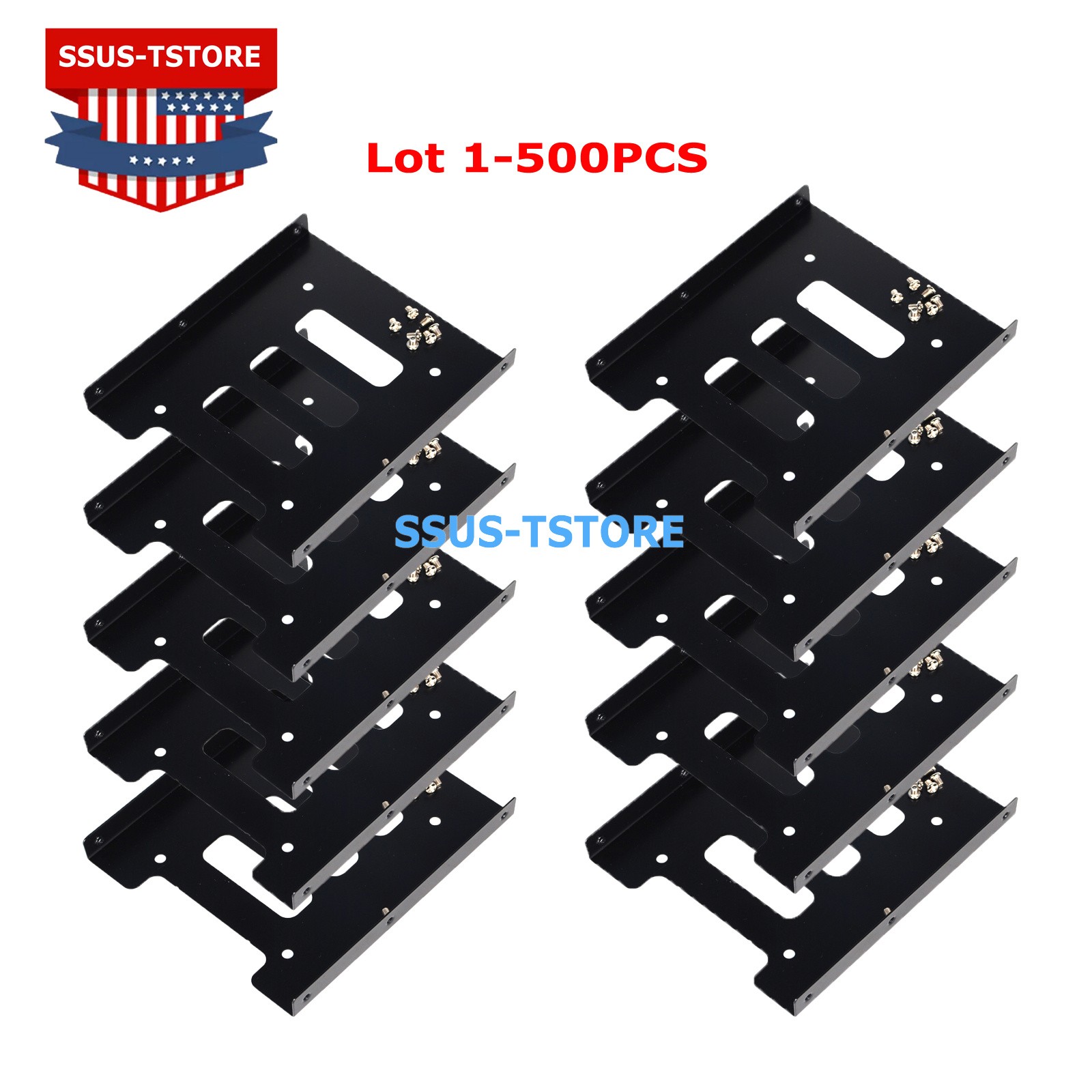 Lot 2.5″ to 3.5″ Bay SSD Metal Hard Drive HDD Mounting Bracket Adapter Dock/Tray