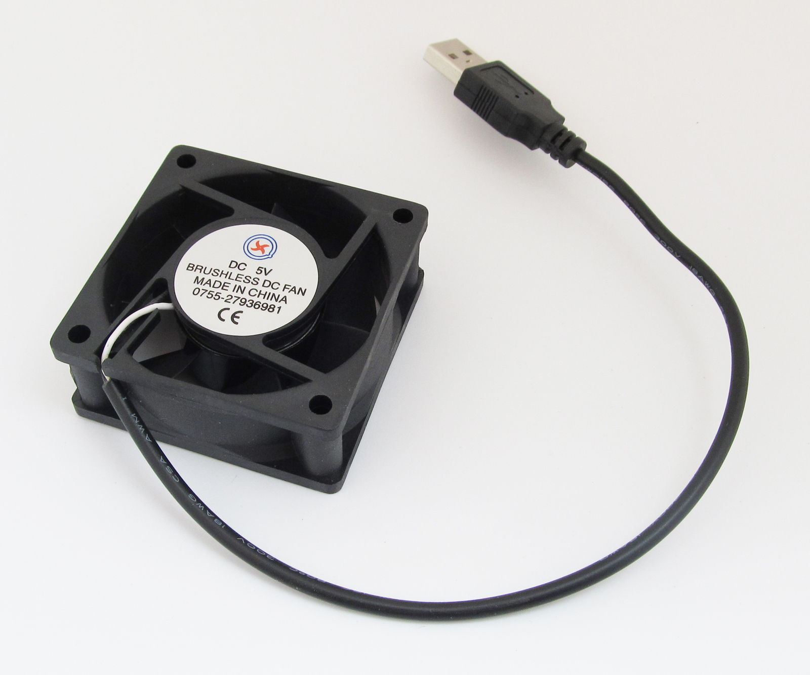1pc USB Powered 5V 60 x 60 x 25mm 6025 USB Powered Brushless DC Cooling Fan
