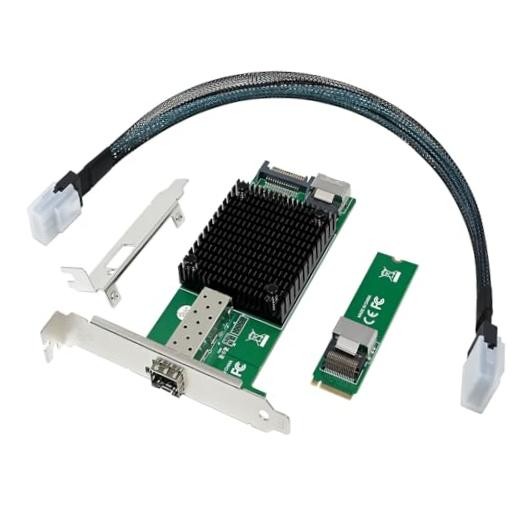 10 Gigabit M.2 to RJ45 SFP+ NIC, with Intel 82599(X520-DA1) Controller PCIe X4