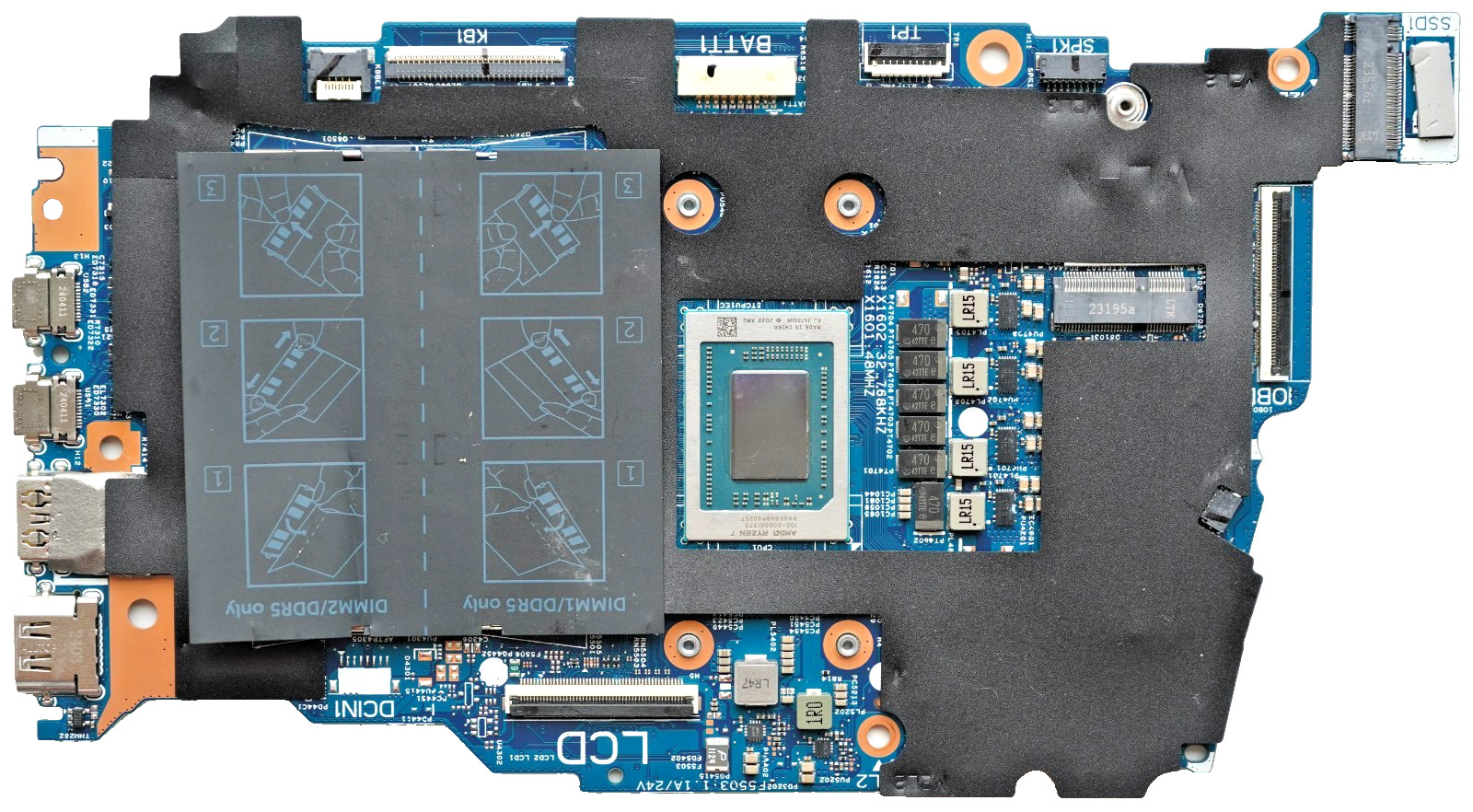 MT90K Dell Inspiron 14 7445 2-In-1 Ryzen 7 8840HS 3.3GHz 233056-1 Motherboard