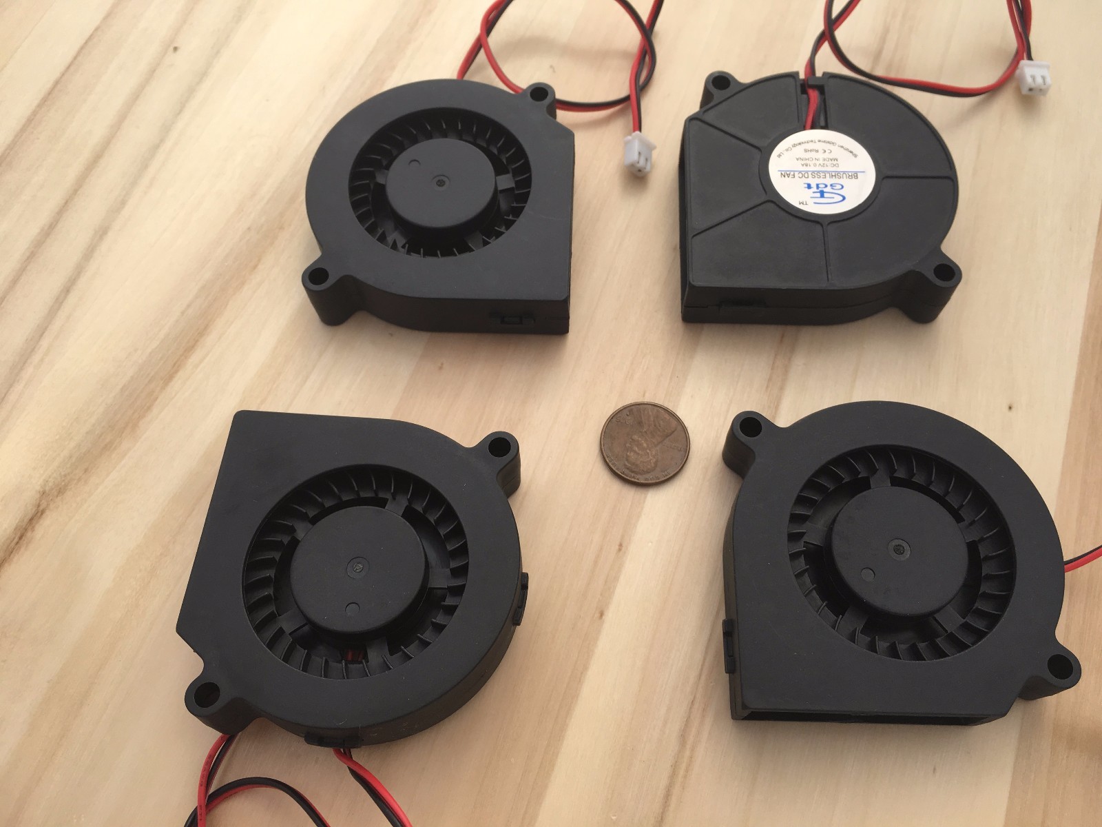 4 Pieces 60mm 12v fan Brushless Exhaust Centrifugal Blower 6015s Gdstime C22