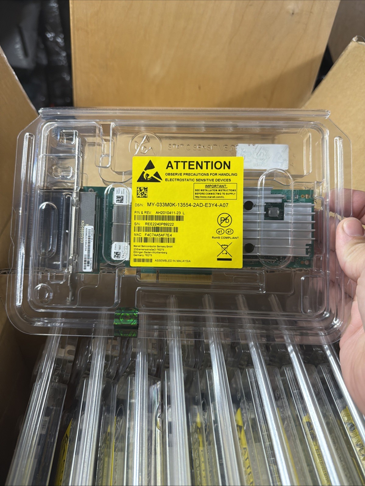 (2) Dell Qlogic QL41164HFRJ Quad Port 10GbE RJ-45 10GBase-T Network Card 33M0K