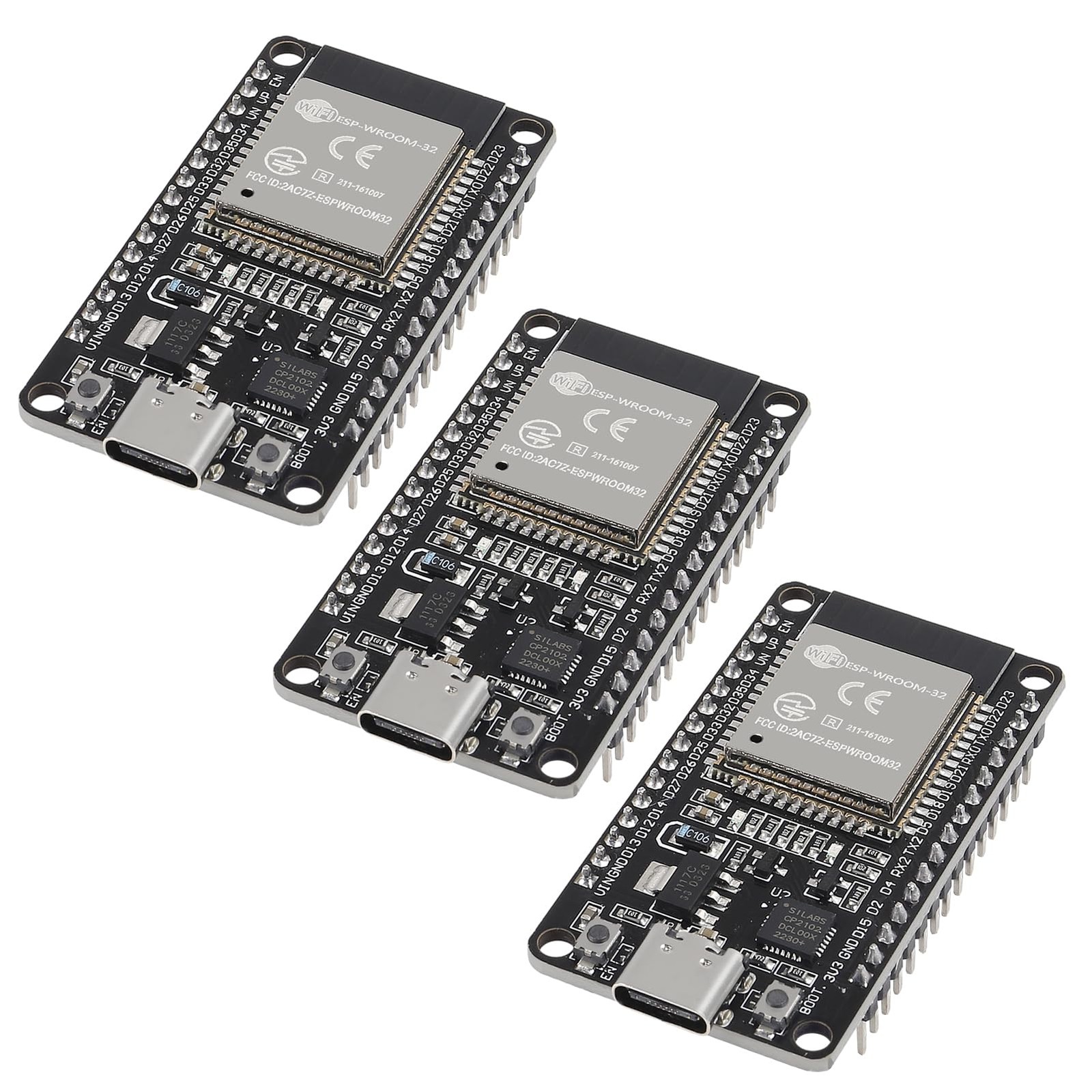 AITRIP 3PCS Type c 30pins CP2102 ESP-WROOM-32 ESP32 ESP-32S Development Board…