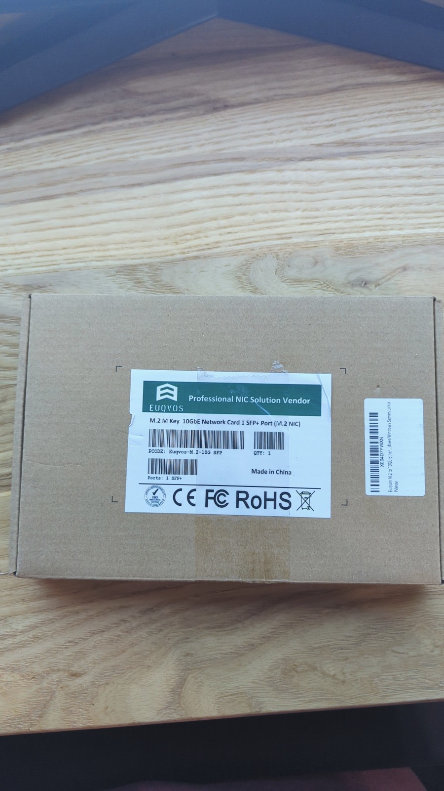 M.2 M X520-DA1 10G SFP M.2 M KEY Network Card For Linux/Win10/Win8 Systems
