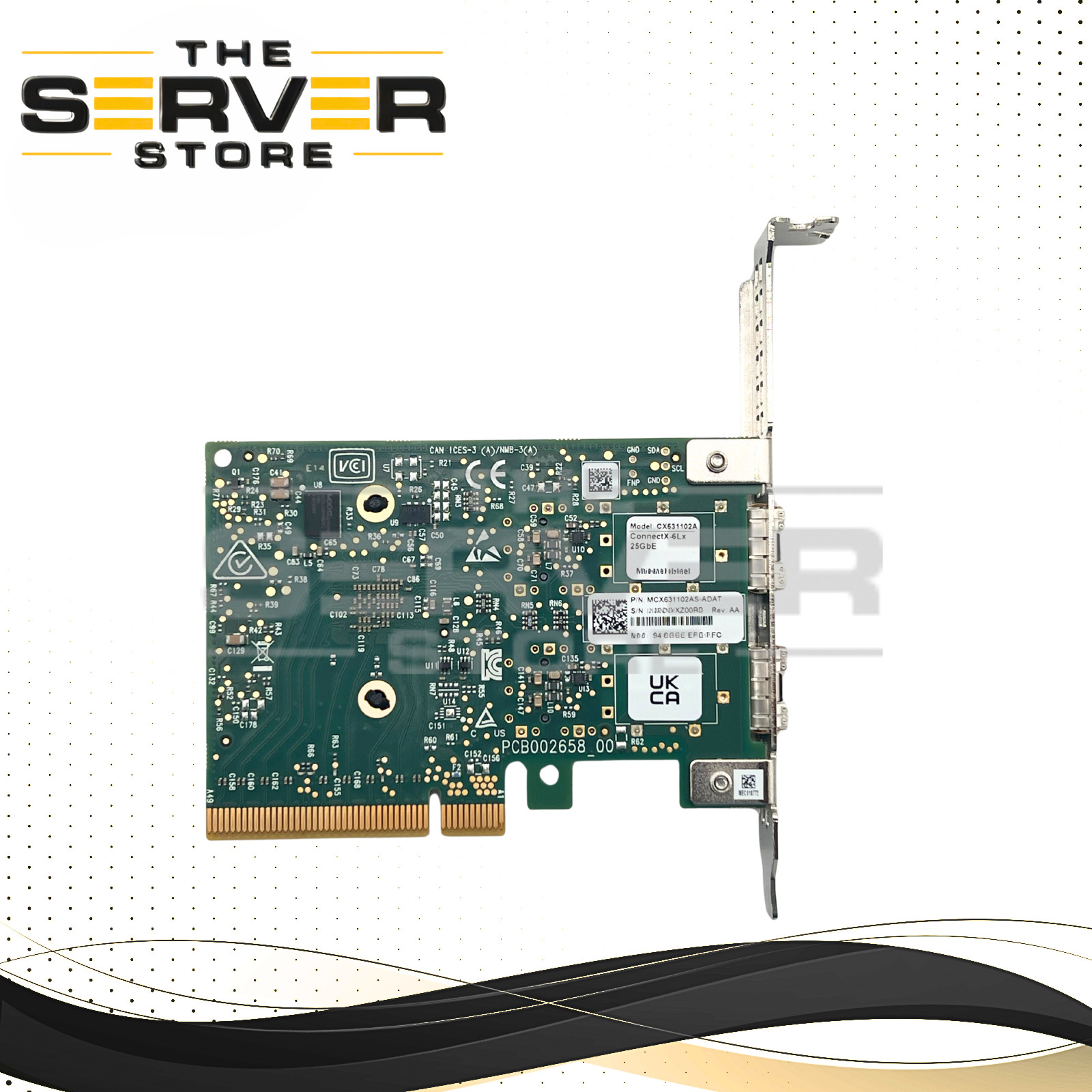 Nvidia Mellanox ConnectX-6 Lx EN 25GbE Dual Port SFP28 NIC Card MCX631102AS-ADAT
