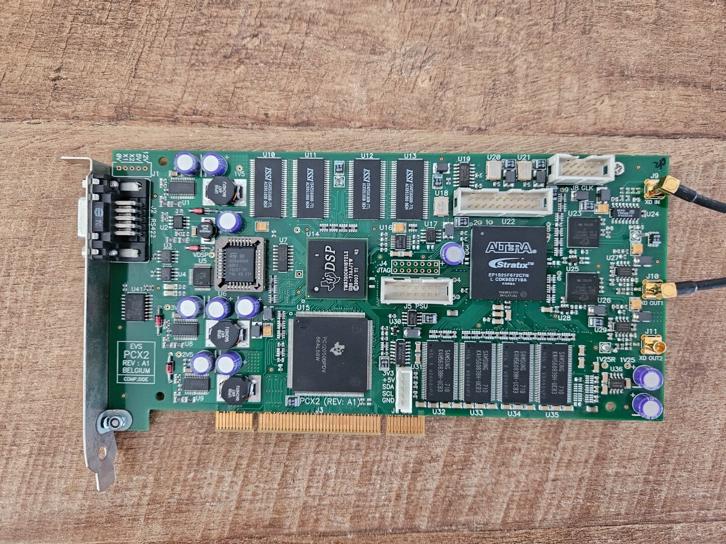 1x EVS PCX2 REV:A1,MPEG PCI CARD-INDUSTRIAL EQUIPMENT BOARD,ALTERA STRATIX CHIP