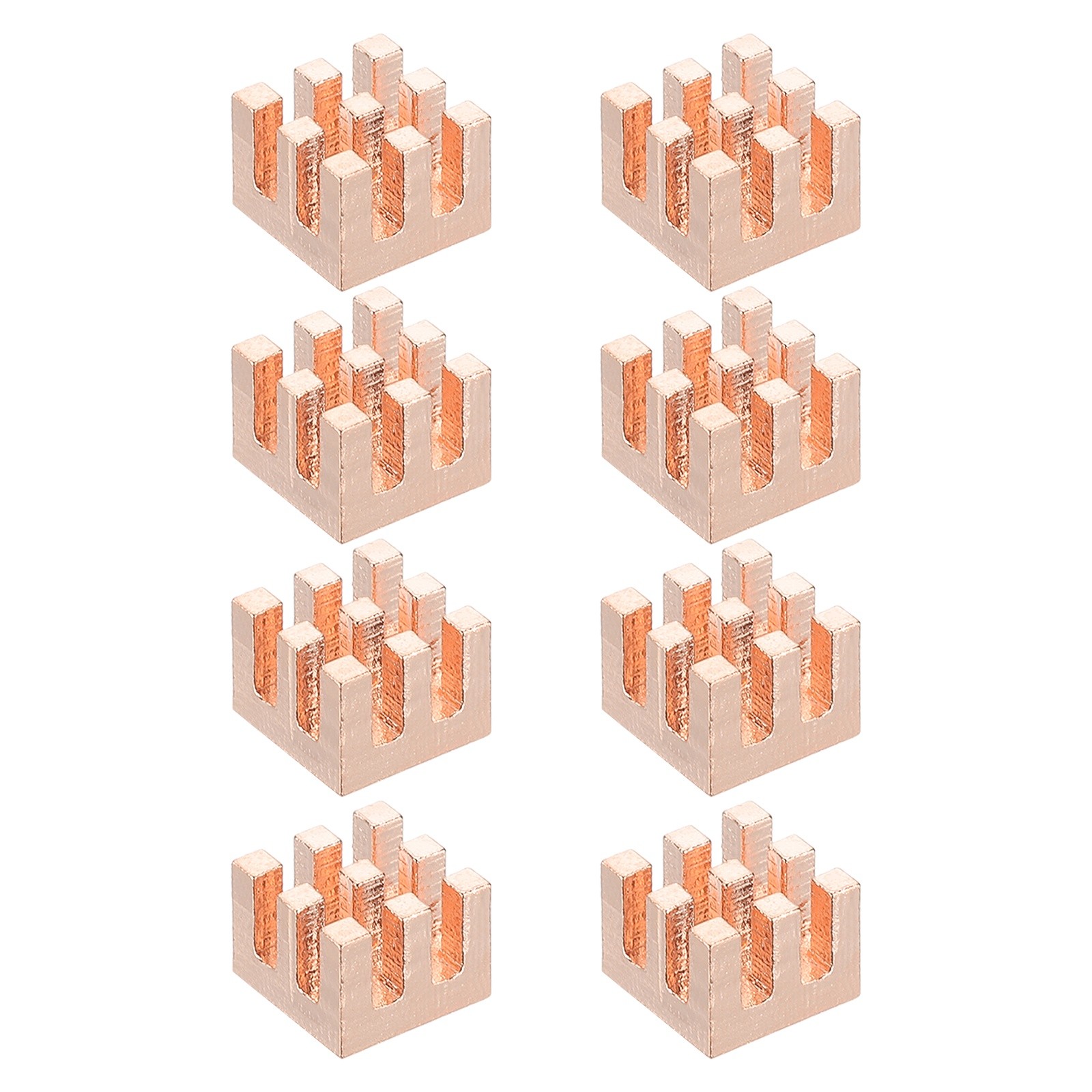 8 Pcs 8x8x6mm Copper Heatsink Heat Sink Cooler Radiator