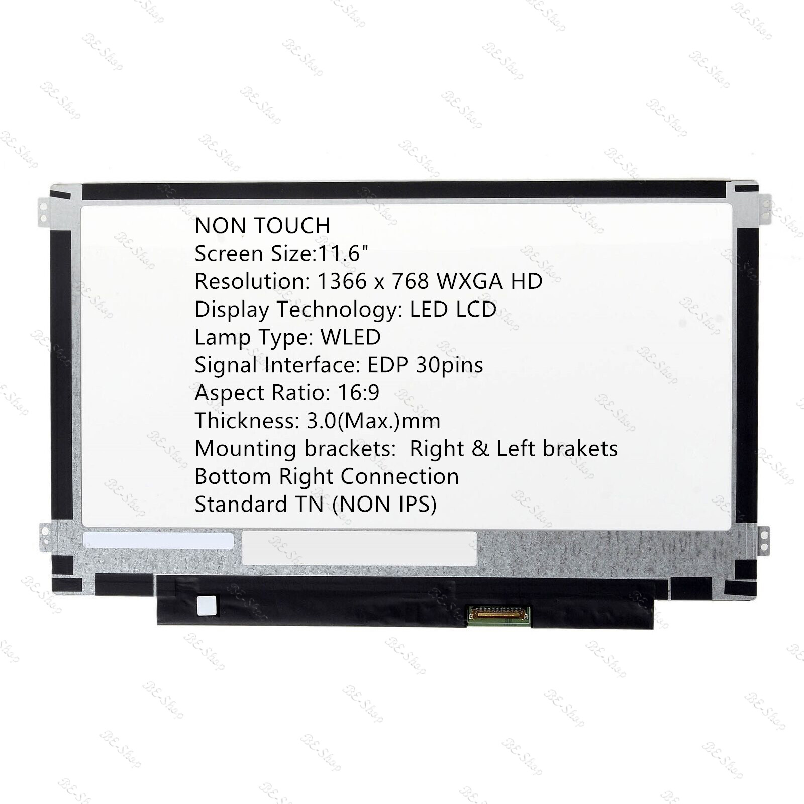 Screen Replacement for Dell Chromebook 3100 HD 1366×768 Matte LCD LED Display