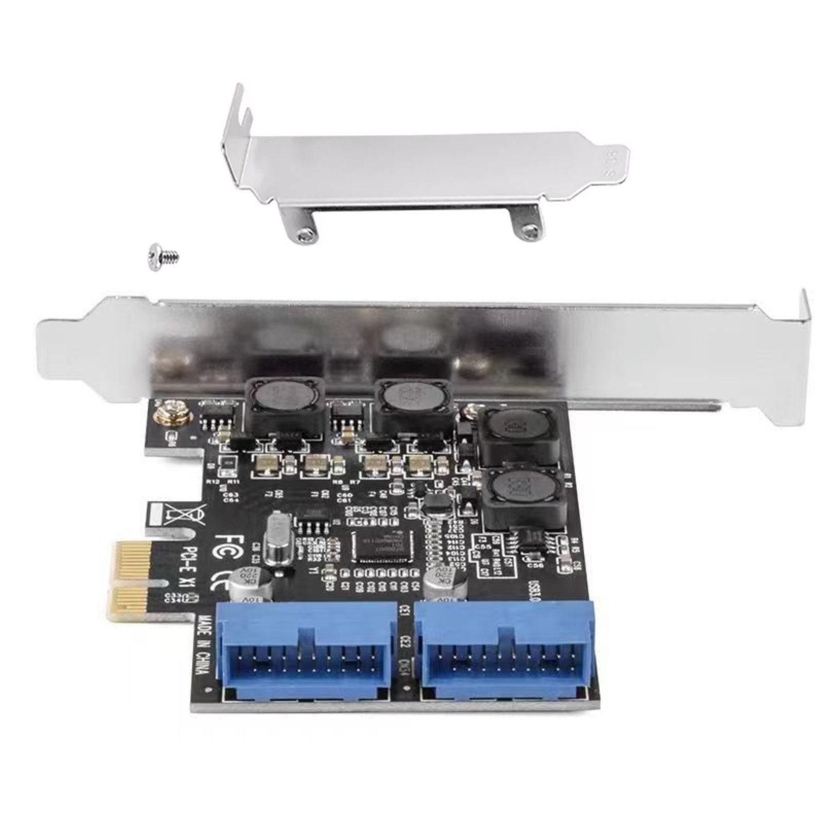 PCIE to Internal 2 Port 19Pin Header 4 Port USB 3.0 Expansion Card 8cm Low