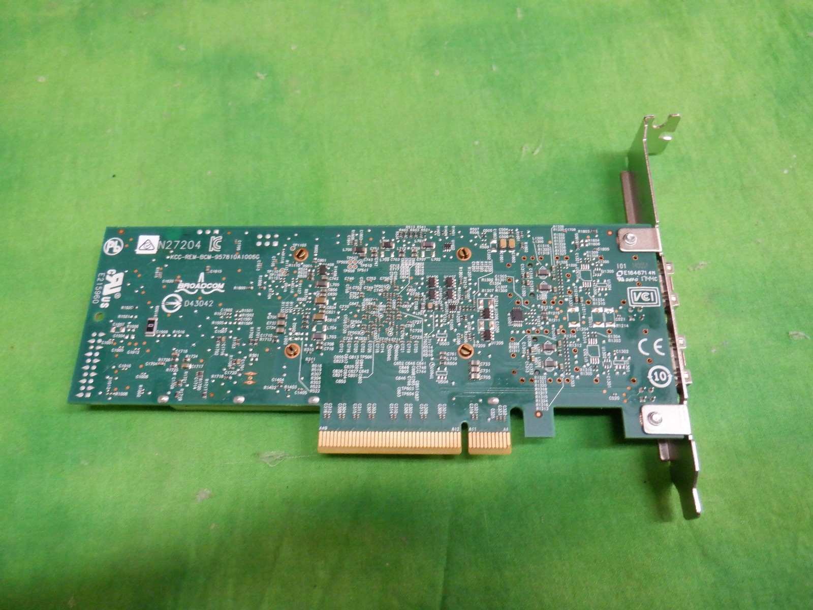DELL Broadcom 57810 10GB DUAL PORT PCIE NETWORK CARD 0N20KJ N20KJ HIGH BRACKET