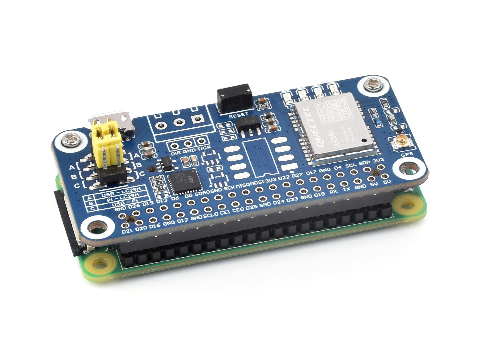Waveshare LC29H Series Dual-band GPS Module for Raspberry Pi RTK Function Option