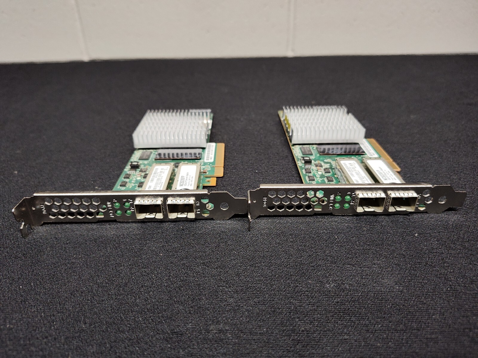 Lot of 2 HP NC523SFP QLE3242-HP 10GB Dual Port Server Adapters