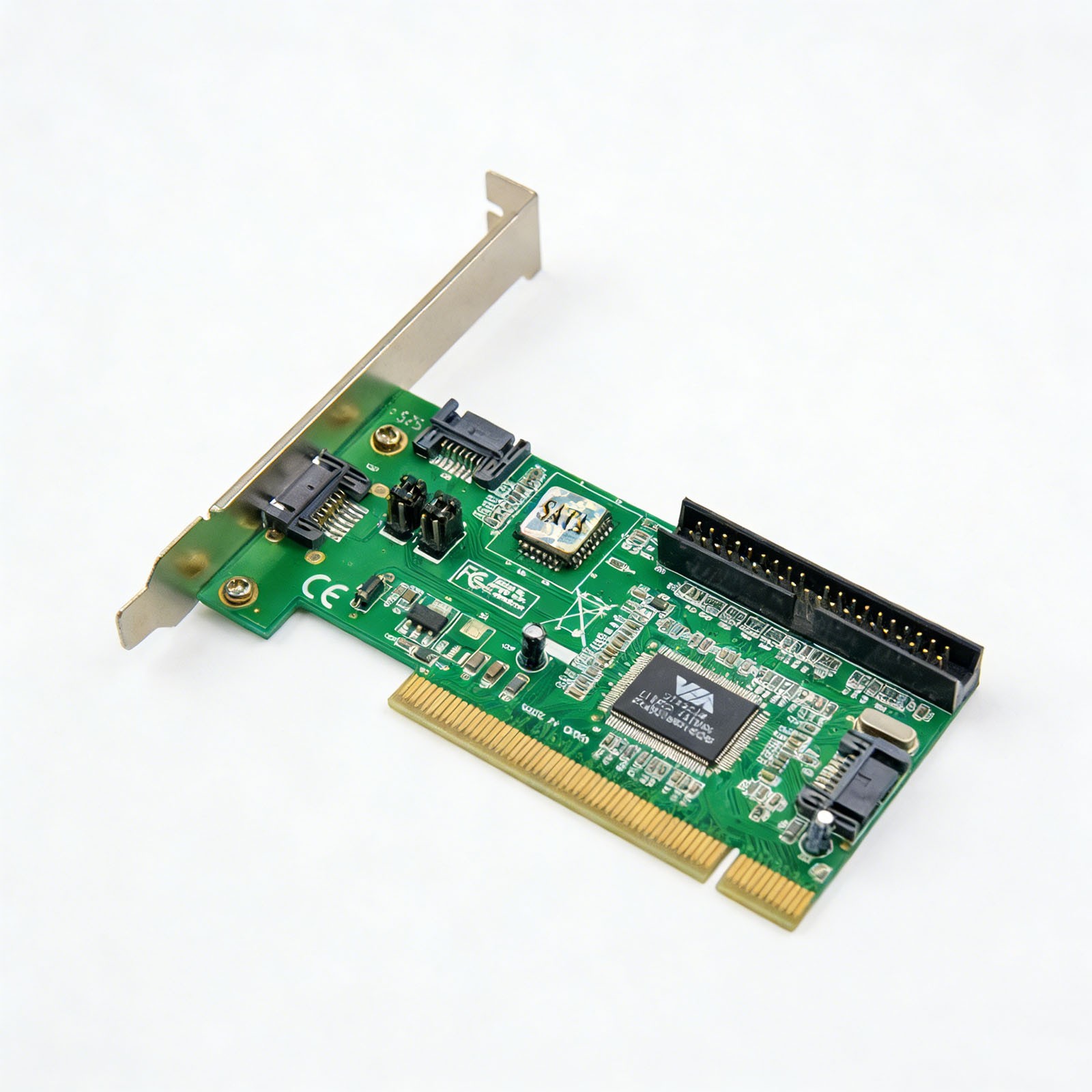 PCI To 3 Ports SATA + IDE Combo Controller Adapter Converter Card VIA6421 Chip