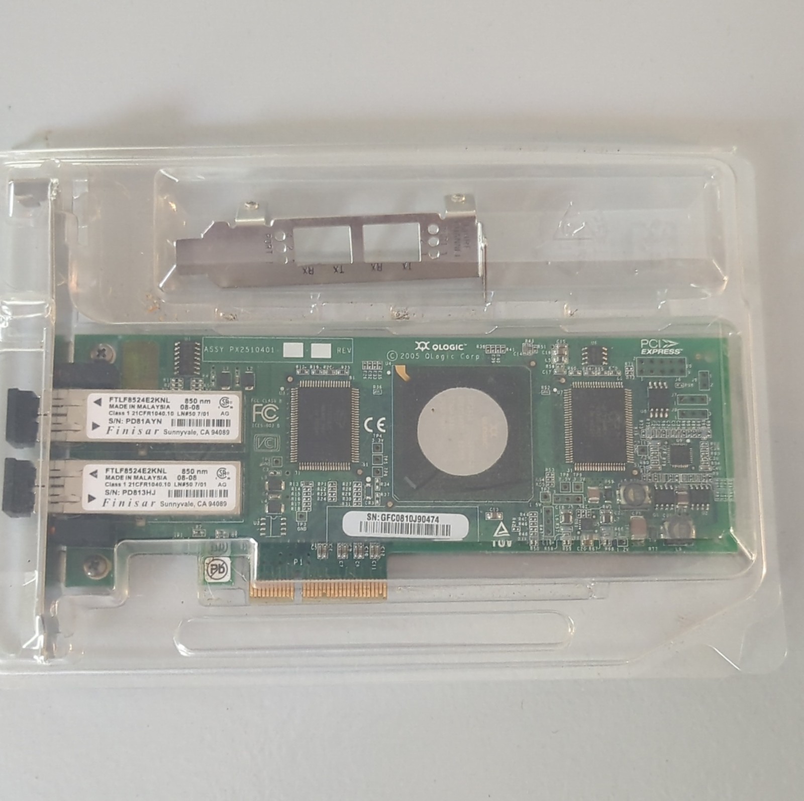 QLogic PX2510401 PCI Express LAN Card 2 Optical LC Ports 4Gbps
