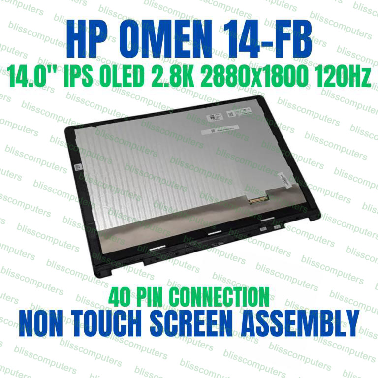14″ Hp Omen 14-FB0070TX N84272-001 2880×1800 OLED LCD Touch Screen Assembly