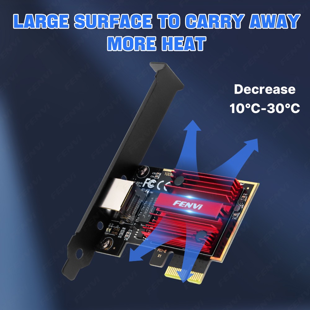 RTL8125 2.5Gbps PCIe Network Card RJ45 Ethernet Adapter for Desktop PC Win 10/11