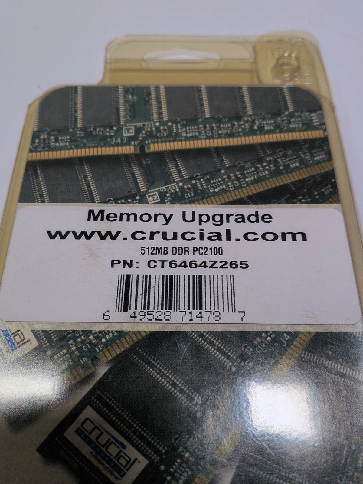 Crucial 512MB – DDR – 266MHz – CL2.5 / CT6464Z265 NOS