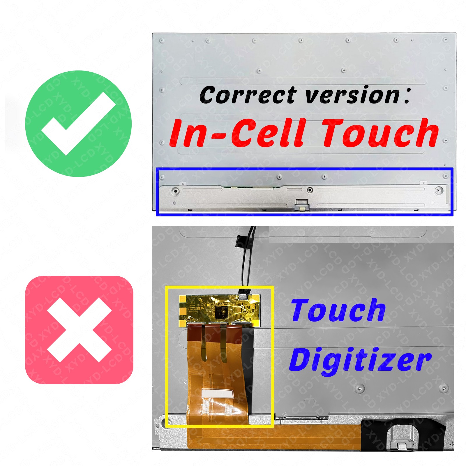 27in for HP OmniStudio X AIO 27-CS0013CI 27-CS0014 LCD Touch Screen Replacement