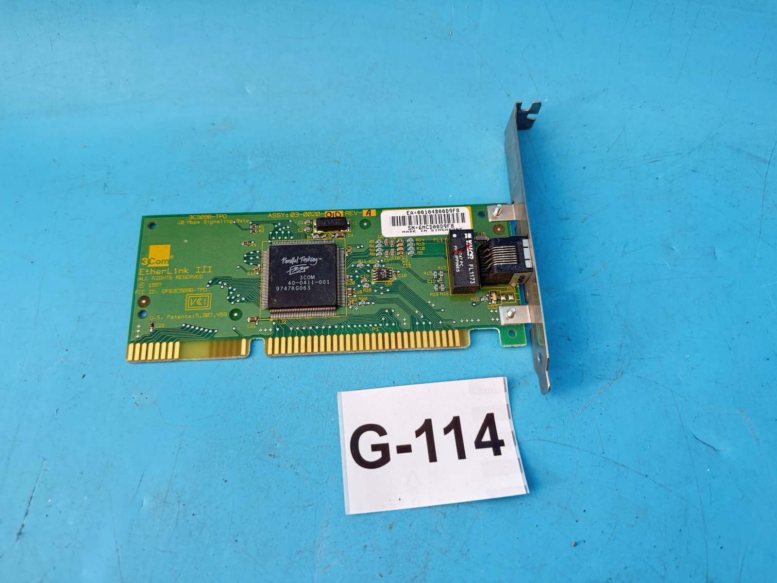 3Com EtherLink III 3C509B-TPO ISA 10Base-T RJ45 Ethernet Network Card 03-0020-01