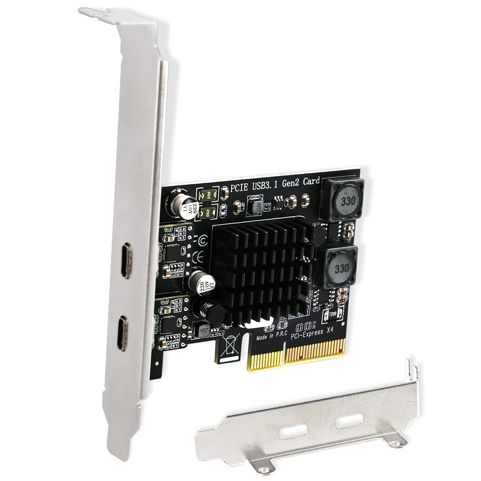 FebSmart 2X 10Gbps Max Speed USB-C Ports PCIE USB 3.1 GEN 2 Matte Black