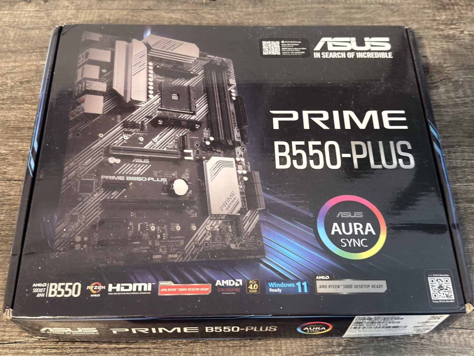 ASUS PRIME B550-PLUS AM4 Motherboard + GIGABYTE WIFI Card – see description!