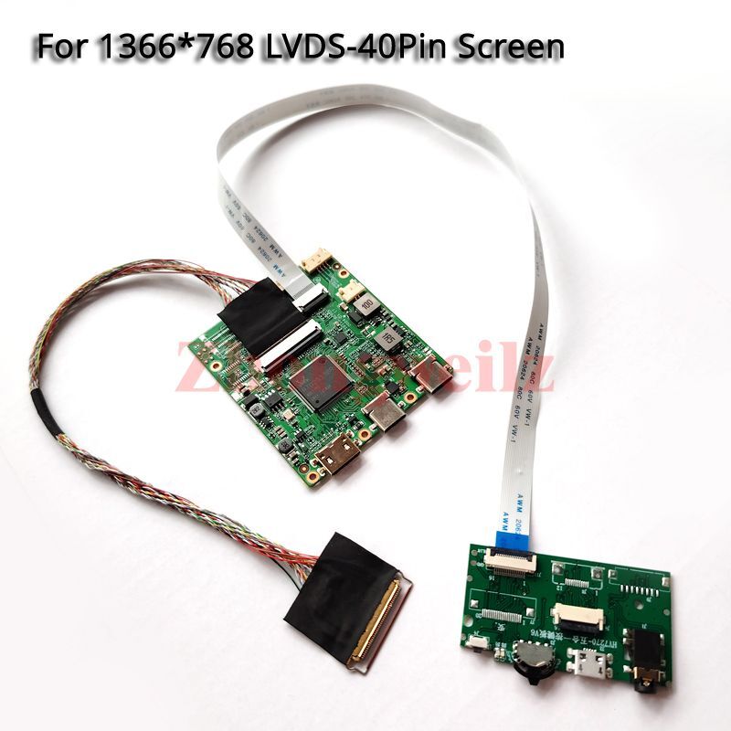 For LP125WH2-SLB1/SLT1 USB-C 1366×768 Mini HDMI 40 Pin LVDS Controller Board Kit